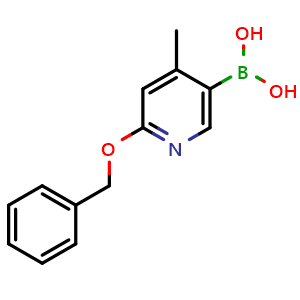 Chemical structure of 2-(Benzyloxy)-4-methylpyridine-5-boronic acid , CAS 1451391-35-7, AChemBlock N25820