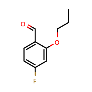 Chemical structure of 4-Fluoro-2-n-propoxybenzaldehyde , CAS 883543-20-2, AChemBlock N25823