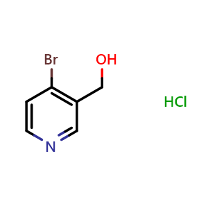 Chemical structure of 4-Bromo-3-pyridinemethanol hydrochloride , CAS 1546624-18-3, AChemBlock N25828