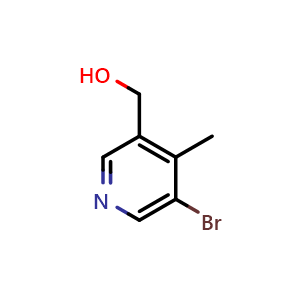 Chemical structure of (5-Bromo-4-methyl-pyridin-3-yl)-methanol , CAS 351458-17-8, AChemBlock N25848
