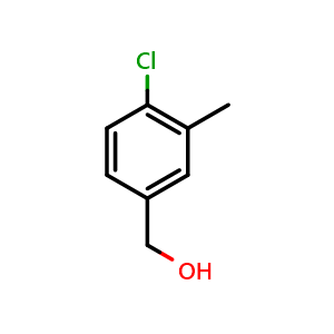 Chemical structure of 4-Chloro-3-methylbenzyl alcohol , CAS 131271-19-7, AChemBlock N25889