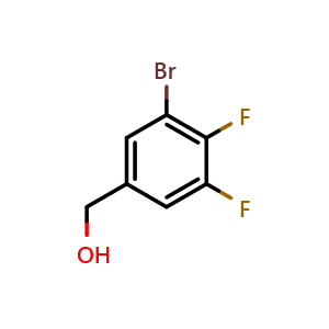 Chemical structure of 3-Bromo-4,5-difluorobenzyl alcohol , CAS 1143502-71-9, AChemBlock N25894