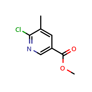 Chemical structure of Methyl 6-chloro-5-methylpyridine-3-carboxylate , CAS 65169-42-8, AChemBlock N25901