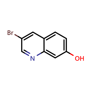 Chemical structure of 3-Bromoquinolin-7-ol , CAS 1160949-99-4, AChemBlock N25902