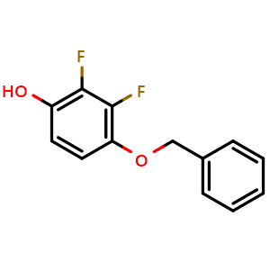 Chemical structure of 2,3-Difluoro-4-(phenylmethoxy)phenol , CAS 271254-90-1, AChemBlock N25903