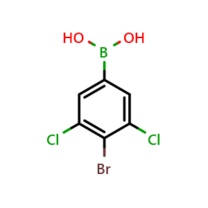Chemical structure of 4-Bromo-3,5-dichlorophenyl boronic acid , CAS 2121511-62-2, AChemBlock N25904