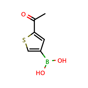 Chemical structure of 5-Acetyl-3-thienylboronic acid , CAS 942190-74-1, AChemBlock N25947