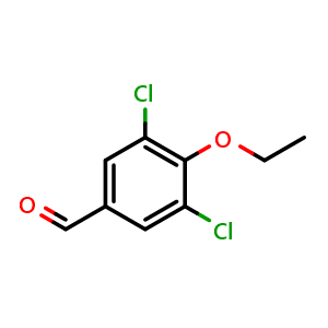 Chemical structure of 3,5-Dichloro-4-ethoxybenzaldehyde , CAS 43171-37-5, AChemBlock N25960