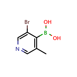Chemical structure of 5-Bromo-3-methylpyridine-4-boronic acid , CAS 1451391-27-7, AChemBlock N25961
