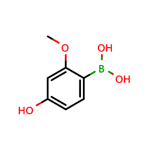 Chemical structure of 4-Hydroxy-2-methoxyphenylboronic acid , CAS 550373-98-3, AChemBlock N25998