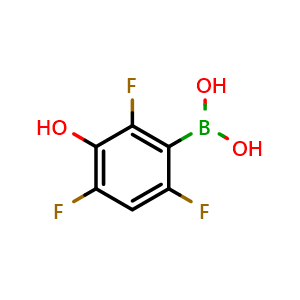 Chemical structure of 2,4,6-Trifluoro-3-hydroxyphenylboronic acid , CAS 1072951-37-1, AChemBlock N25999