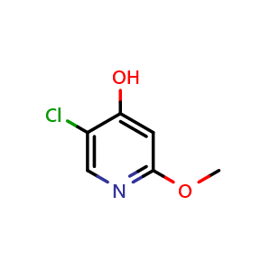 Chemical structure of 5-Chloro-4-hydroxy-2-methoxypyridine , CAS 1196146-71-0, AChemBlock N26019
