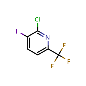 Chemical structure of 2-Chlor-3-iod-6-trifluormethylpyridine , CAS 205240-59-1, AChemBlock N26061