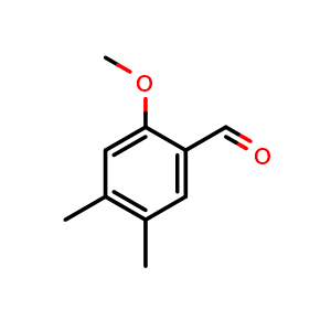 Chemical structure of 4,5-Dimethyl-2-methoxybenzaldehyde , CAS 86582-31-2, AChemBlock N26063