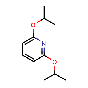 Chemical structure of 2,6-Bis(1-methylethoxy)pyridine , CAS 1017577-23-9, AChemBlock N26078