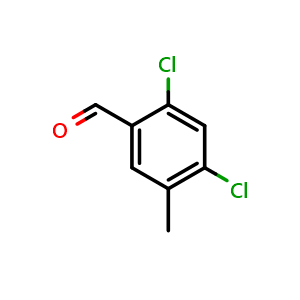 Chemical structure of 2,4-Dichloro-5-methybenzaldehyde , CAS 63525-12-2, AChemBlock N26104