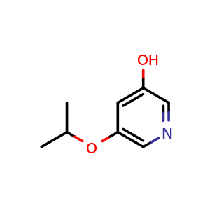 Chemical structure of 5-Isopropoxypyridin-3-ol , CAS 310881-39-1, AChemBlock N26113