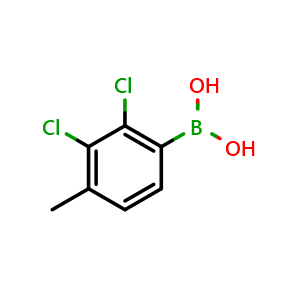 Chemical structure of 2,3-Dichloro-4-methylphenylboronic acid , CAS 352535-95-6, AChemBlock N26126