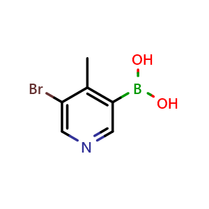 Chemical structure of 5-Bromo-4-methylpyridine-4-boronic acid , CAS 2121511-49-5, AChemBlock N26137