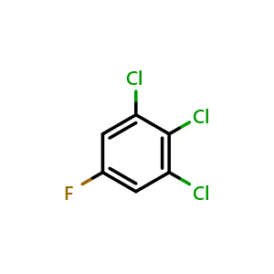 Chemical structure of 3,4,5-Trichlorofluorobenzene , CAS 3107-21-9, AChemBlock N26138