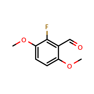 Chemical structure of 3,6-Dimethoxy-2-fluorobenzaldehyde , CAS 783342-33-6, AChemBlock N26140