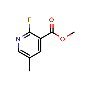 Chemical structure of Methyl 2-fluoro-5-methylpyridine-3-carboxylate , CAS 1227575-36-1, AChemBlock N26166