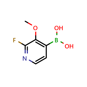 Chemical structure of 2-Fluoro-3-methoxypyridine-4-boronic acid , CAS 1451392-01-0, AChemBlock N26184