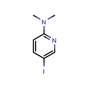 Chemical structure of 2-Dimethylamino-5-iodopyridine , CAS 380381-36-2, AChemBlock N26187