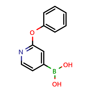 Chemical structure of 2-Phenoxypyridine-4-boronic acid , CAS 1451393-41-1, AChemBlock N26201