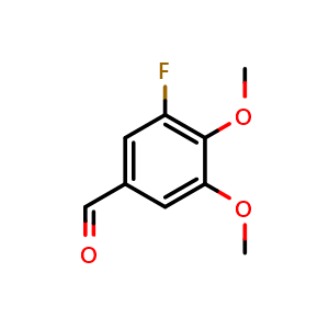 Chemical structure of 3-Fluoro-4,5-dimethoxybenzaldehyde , CAS 71924-61-3, AChemBlock N26205
