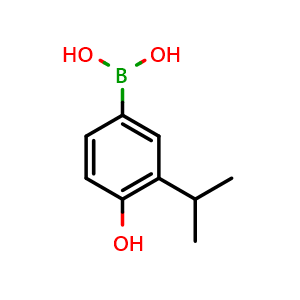 Chemical structure of 4-Hydroxy-3-isopropylphenylboronic acid , CAS 1451390-86-5, AChemBlock N26206