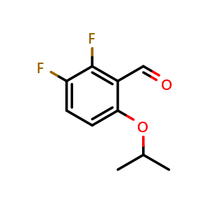 Chemical structure of 2,3-Difluoro-6-isopropoxybenzaldehyde , CAS 949026-89-5, AChemBlock N26212