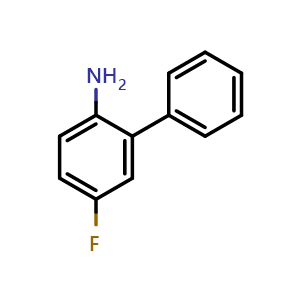 Chemical structure of 4-Fluoro-2-phenylaniline , CAS 1717-22-2, AChemBlock N26229