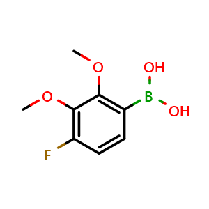 Chemical structure of 2,3-Dimethoxy-4-fluorophenylboronic acid , CAS 2121512-88-5, AChemBlock N26262