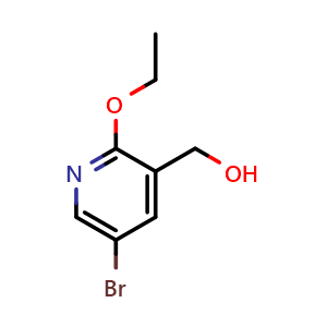 Chemical structure of (5-Bromo-2-ethoxypyridin-3-yl)methanol , CAS 1248189-42-5, AChemBlock N26288