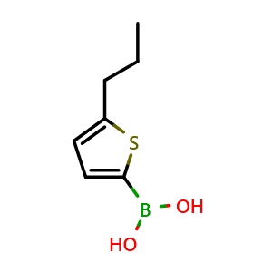 Chemical structure of 5-Propylthiophene-2-boronic acid , CAS 162607-24-1, AChemBlock N26292