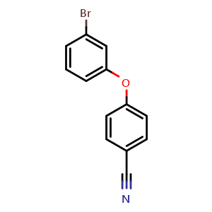 Chemical structure of 4-(3-Bromophenoxy)benzonitrile , CAS 155866-71-0, AChemBlock N26333