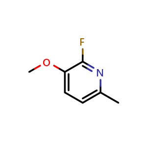 Chemical structure of 2-Fluoro-3-methoxy-6-methylpyridine , CAS 1211534-01-8, AChemBlock N26378