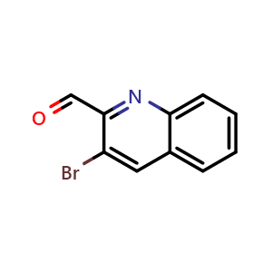 Chemical structure of 3-Bromoquinoline-2-carbaldehyde , CAS 898559-24-5, AChemBlock N26382