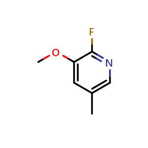 Chemical structure of 2-Fluoro-3-methoxy-5-methylpyridine , CAS 1184172-54-0, AChemBlock N26395