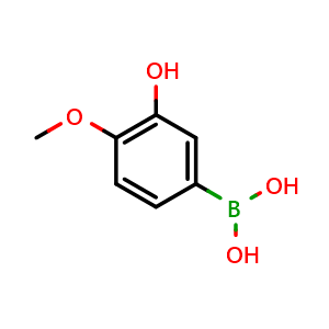 Chemical structure of 3-Hydroxy-4-methoxyphenylboronic acid , CAS 622864-48-6, AChemBlock N26398