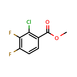 Chemical structure of Methyl 2-chloro-3,4-difluorobenzoate , CAS 1261562-52-0, AChemBlock N26415