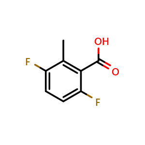 Chemical structure of 3,6-Difluoro-2-methylbenzoic acid , CAS 459836-92-1, AChemBlock N26422