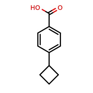 Chemical structure of 4-Cyclobutylbenzoic acid , CAS 3158-70-1, AChemBlock N26428