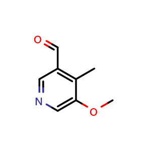 Chemical structure of 5-Methoxy-4-methylpyridine-3-carboxaldehy , CAS 113118-86-8, AChemBlock N26440