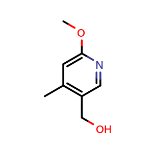 Chemical structure of (6-Methoxy-4-methylpyridin-3-yl)methanol , CAS 1355190-33-8, AChemBlock N26452