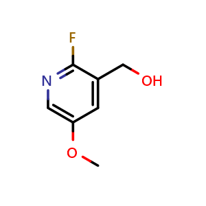 Chemical structure of (2-Fluoro-5-methoxypyridin-3-yl)methanol , CAS 1227511-73-0, AChemBlock N26456