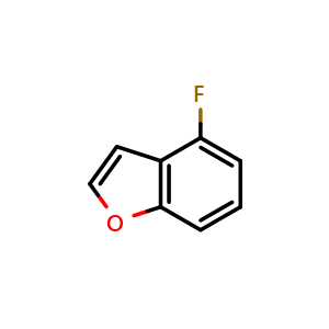 Chemical structure of 4-Fluorobenzofuran , CAS 24410-58-0, AChemBlock N26468