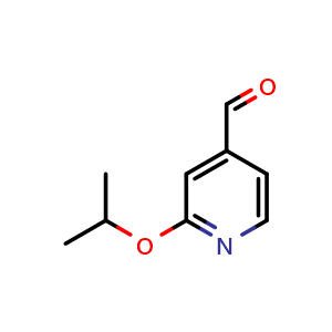 Chemical structure of 2-Isopropoxyisonicotinaldehyde , CAS 1462975-58-1, AChemBlock N26477