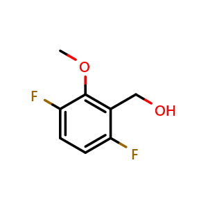 Chemical structure of 3,6-Difluoro-2-methoxybenzyl alcohol , CAS 1261746-67-1, AChemBlock N26484